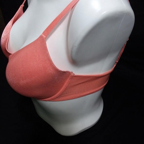 36 DD Pink Bra Nylon Spandex Wing 3 Rows 3 Hooks - Picture 2 of 2